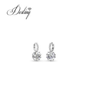 Set di lusso da sposa cuore di moda calda impreziosito da cristalli <span class=keywords><strong>Swarovski</strong></span> placcato oro 18k dasini Set di gioielli da donna - Product Image 4