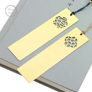 Marcapáginas de acero inoxidable con grabado de recuerdo de China brillante, marcador de Metal con corte láser personalizado, al mejor precio para regalo