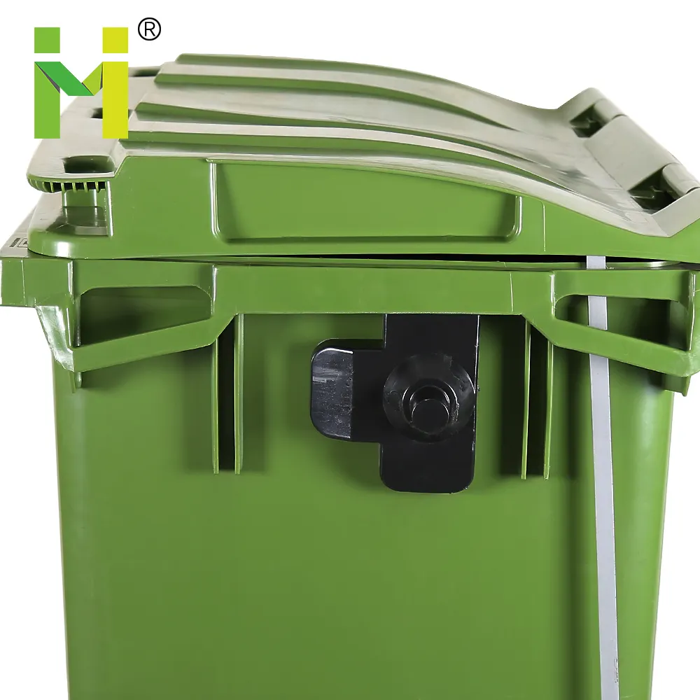 Waste Bin Container Yellow Garbage Bin 660 1100 1200L Plastic Mobile Dustbin Waste Container