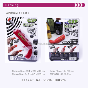 Top Qualité Faible QUANTITÉ MINIMALE DE COMMANDE logo Personnalisé En Forme de Pistolet En Plastique Ouvre-bouteille - Product Image 5