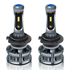 Lampu Kepala Mobil Auto XT7 60W Led 6000K, Lampu Depan Led Sinar Tunggal dengan Lampu Suasana Biru