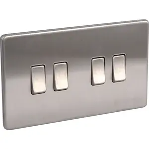 Placa de parede de aço inoxidável para interruptores, cobertura resistente corrosiva para soquetes elétricos receptacle