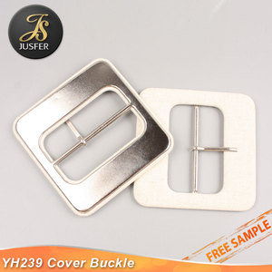 Cubierta de tela hebilla cuadrada con punta para prendas de vestir - Product Image 4