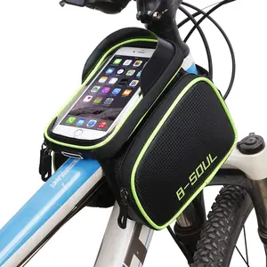 6.2 인치 자전거 핸들 바 전화 홀더 전면 튜브 가방 터치 스크린 자전거 전화 가방