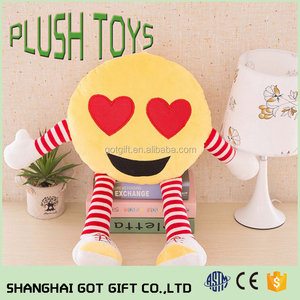 <span class=keywords><strong>Emoji</strong></span> Amour En Peluche 3D Coussin avec Bras et Jambes <span class=keywords><strong>Emoji</strong></span> Oreiller Personnalisée - Product Image 1