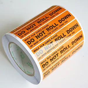 CN043 orange color Do not roll down sticker