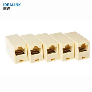 Conector adaptador de rede rj45, venda quente, carregador de rede feminino adaptador de extensão lan