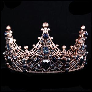 Tiara e Corona Vintage Barocca per Sposa Regina Re, Copricapo da Donna per Ballo di Gala, Matrimonio, Gioielli per Capelli e Accessori - Product Image 2