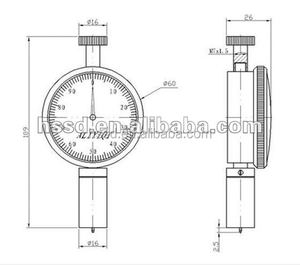 LX-A-2 Çift Iğne Analog Shore sertlik test cihazı, Shore Durometer - Product Image 5