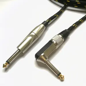 Factory 1/4" 6.35mm Mono to 6.35mm Mono Instrument Guitar audio cable