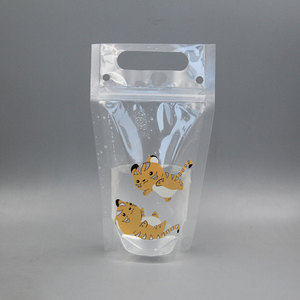 Bolsas de beber transparentes con cremallera, bolsa reutilizable con paja de plástico para bebidas, <span class=keywords><strong>capri</strong></span>, para el sol - Product Image 5