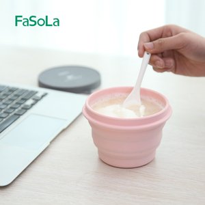 FaSoLa 1000ML pieghevole in Silicone ciotola da campeggio con coperchio per escursioni all'aperto frigorifero pieghevole ciotola per la conservazione degli alimenti - Product Image 2