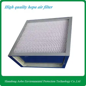HEPA filtro de aire con marco de aluminio caja lavable filtro HEPA plisada H13 purificador de aire