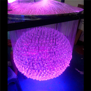 <span class=keywords><strong>Lampadario</strong></span> in Fibra Ottica per Decorazione di Sale <span class=keywords><strong>con</strong></span> Illuminazione a Forma di Sfera per Sale da Banchetto - Product Image 1