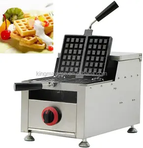 Gas stil Edelstahl kommerziellen rotary gas waffel maschine, gas rechteck waffeleisen maschine