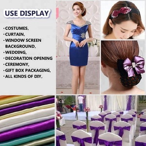 Đàn hồi màu tinh khiết mềm <span class=keywords><strong>polyester</strong></span> satin vải cho lót - Product Image 6