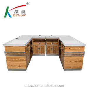 Cashier Table Custom Wood Boutique Cashier Counter Table New Design Checkout Counter