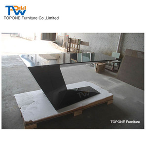 Modern <strong>Black</strong> Stone Office Furniture <strong>Computer</strong> Office Table <strong>Desk</strong> Tops - Product Image 2