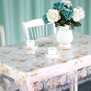 <span class=keywords><strong>Nappe</strong></span> transparente imprimée en <span class=keywords><strong>plastique</strong></span>, <span class=keywords><strong>nappe</strong></span> en vinyle transparente, protections de table - Product Image 2