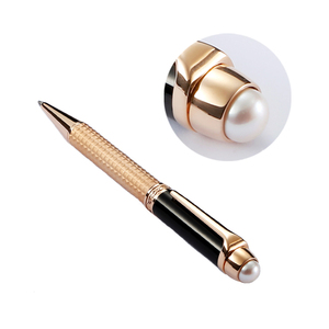 JR3987 for Manufacturer Wholesale Pearl Top Metal Luxury Ballpoint Logo Pen High Quality Promotional Use - Product Image 1