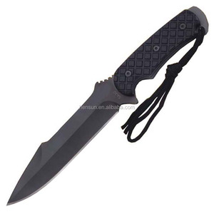 Couteau de combat de survie de chasse en acier inoxydable avec manche en plastique G10 antidérapant - Product Image 3