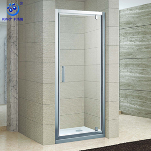 KD3006 <span class=keywords><strong>Porte</strong></span> <span class=keywords><strong>de</strong></span> <span class=keywords><strong>douche</strong></span> pivotante pour salle <span class=keywords><strong>de</strong></span> bain intérieure moderne en aluminium profilé à charnière en verre trempé pour hôtels - Product Image 2