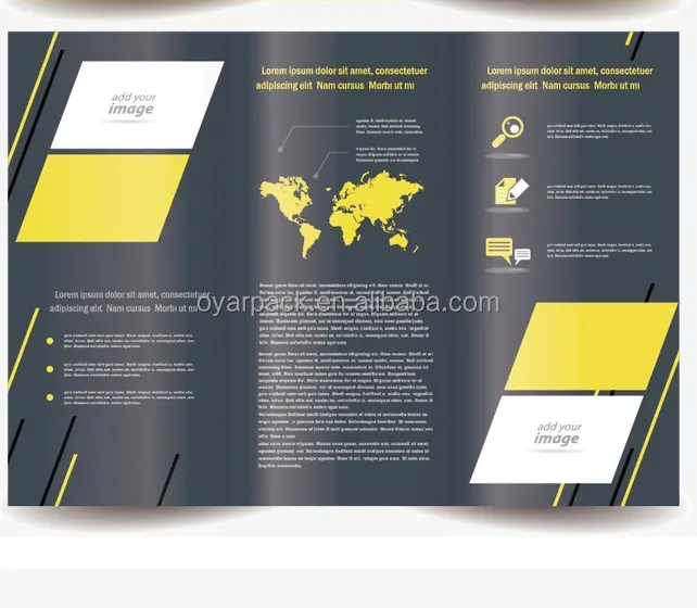 Profilo aziendale stampa personalizzata fold-out brochure per le imprese