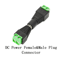 LED 12V DC Femelle Mâle 2.1X5.5mm Power Dc Connector Adapter Plug Jack Socket for CCTV