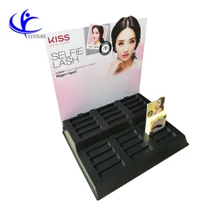 Shop Retail Teller Tafel Grote Vormen Plastic Pop Make Up Valse Rack Cosmetica Wimper Lash Vacuüm Display Stand