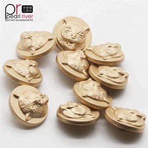 Động Vật Logo Khắc Thiết Kế Tùy Chỉnh Kim Loại Vàng Shank Jeans Nút Cho Quần Áo May Phụ Kiện - Product Image 2