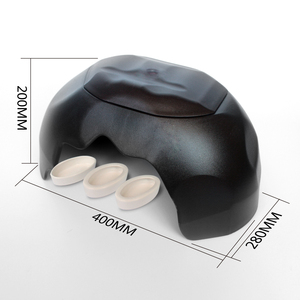 NOMOY PET gros bon <span class=keywords><strong>prix</strong></span> grand reptile cachette grotte abri avec trois plats en céramique NA-17 - Product Image 2