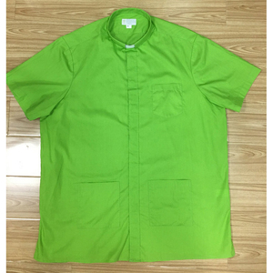 Nuova Camicia da Sacerdote a Maniche Corte con Colletto Romano ROSSO <span class=keywords><strong>per</strong></span> Uomo - Product Image 6