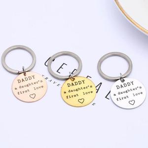 Portachiavi in Acciaio Inox Festa del Papà Portachiavi-Papà una Figlia del Primo Amore del Papà Regali dalla Figlia per I Padri giorno - Product Image 2