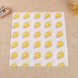 Custom Printed Logo Grease-proof Fast Edible Food Wrapping Paper für Hamburg Bread Snacks Packing