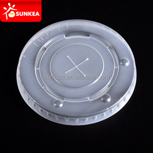 Tapas de bebida fría de alta calidad, tapas planas con ranura de paja, tapas de plástico para vasos de papel - Product Image 2