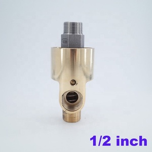 GOGO A due vie Sinistra/Destra-mano filo giunto rotante acqua calda e fredda 120C 50C rotazione del connettore 1/2 -1/8 pollici in ottone girevole montaggio