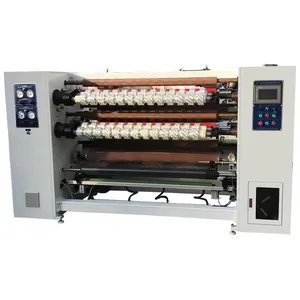 Jumbo roll masking tape slitter rewinding machines adhesive cello tape cutting slitting machine