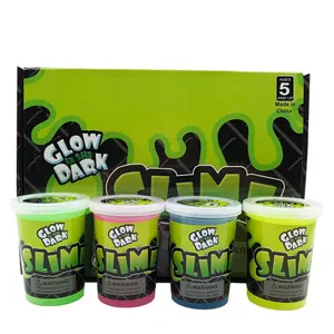 W027 Glow In The Dark Bambini di Colore del Commercio All'ingrosso Pazzo Slime Stucco Melma di Fascini Slime