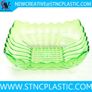 ART DECO di Girasole di Disegno TRASPARENTE di plastica COLOR AMBRA BUCCIA D'ARANCIA DETTAGLIO CIOTOLA di FRUTTA CHE SERVE PIATTO - Product Image 3