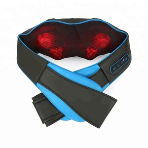 Masajeador eléctrico Shiatsu para cuello, hombros y espalda, cinturón ajustable, dispositivo de masaje de calor para hombros y cuello - Product Image 1