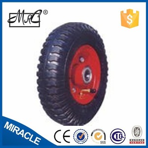 Fabriqué en CHINE 8 pouces petit <span class=keywords><strong>gonflable</strong></span> chariot <span class=keywords><strong>roue</strong></span> en caoutchouc <span class=keywords><strong>brouette</strong></span> <span class=keywords><strong>roue</strong></span> 2.50-4 - Product Image 6