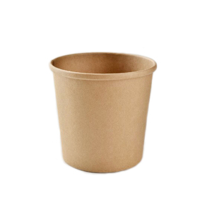 Ciotola di carta Kraft usa e getta stampata personalizzata tipo di carta <span class=keywords><strong>artigianale</strong></span>-per zuppa di insalata di riso <span class=keywords><strong>gelato</strong></span> - Product Image 1