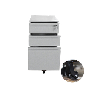 Factory Directly Metal Steel Movable File <strong>Cabinet</strong> Metal 3 Drawer <strong>Wheels</strong> <strong>Cabinet</strong> Mobile Pedestal <strong>Cabinet</strong> - Product Image 4