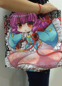 Bolsa de Mano Personalizada con Logotipo, Bolsa de Compras Reutilizable de Poliéster, Diseño de Anime y Dibujos Animados, OEM, Venta al Por Mayor - Product Image 2