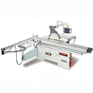 SOSN brand CNC wood cutting sliding table saw machine with control panel