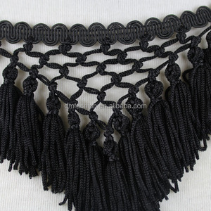 Alta calidad triángulo negro rayón borla trim venta - Product Image 5