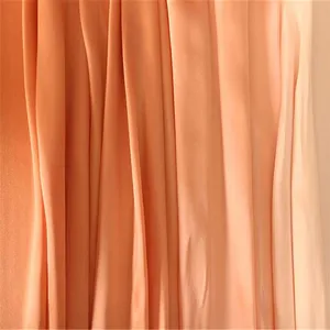 Nieuwste Gradiënt Zijde Satijn Stof Voor Vrouwen Mode Jurk In Roze Ombre Graden Kleur