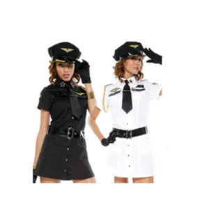 Ladies' Sexy Police Officer Costume Uniform Halloween Adult Sexy Cop Cosplay