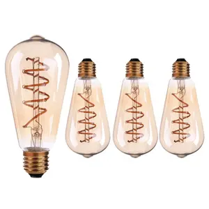 Ampoule led à Filament e27, style edison, ST64, lumière douce, éclairage led, rétro