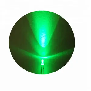 2024 cheap price 560nm - 570nm 3mm diffused Green LED diode